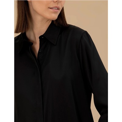 Siyah Comfort Fit Uzun Kollu Gömlek