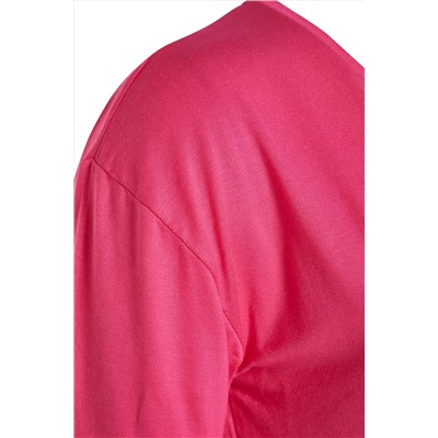 Pembe Yaka Detaylı Örme T-Shirt TBBSS22TS0877
