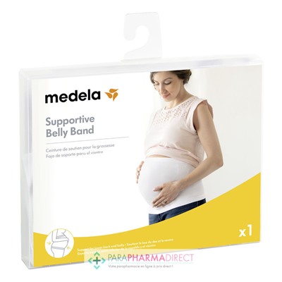 Medela Supportive Belly Band - Bandeau de Soutien Grossesse - Blanc - Taille L