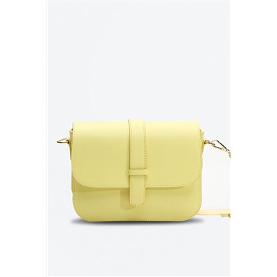 Bandolera de piel Monica Amarillo