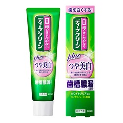 KAO DEEP CLEAN PLUS Профилактическая зубная паста с высоким содержанием фтором с отбеливающий эффект аромат трав 100 гр