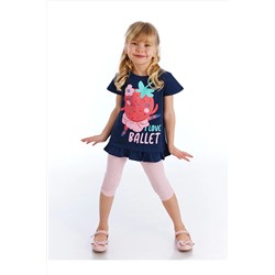 Denokids Balerin Çilek Kız Tunik Takım CFF-21Y2-033