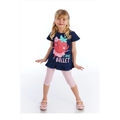 Denokids Balerin Çilek Kız Tunik Takım CFF-21Y2-033