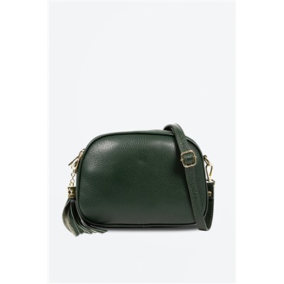 Bandolera de piel Verde oscuro