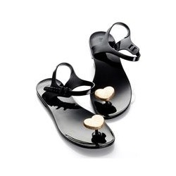 Сандалии Zhoelala Heart to Heart (черный+медно-розовый) / Zhoelala Heart to Heart (BLACK+copper-pink)