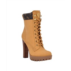 GUESS Women's Tetia Heeled Hiker Lug Sole Booties