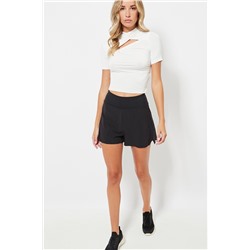 Short cintura alta - Negro