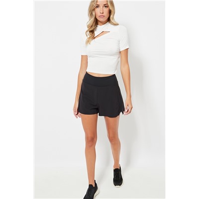 Short cintura alta - Negro