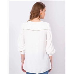 Ekru Comfort Fit Bluz
