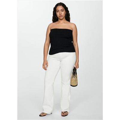 Jeans flare tiro medio