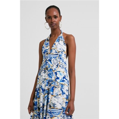 Vestido largo halter Stella Jean