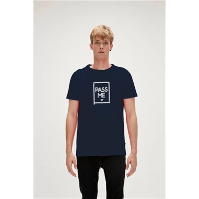 Bad Bear, Pass Me T-shirt Lacivert Baskılı Erkek Tişört