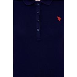 Kadın Lacivert Basic Polo Yaka Tişört