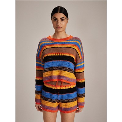 Pullover aus Strukturjersey