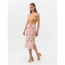Kahverengi Slim Fit Örme Etek