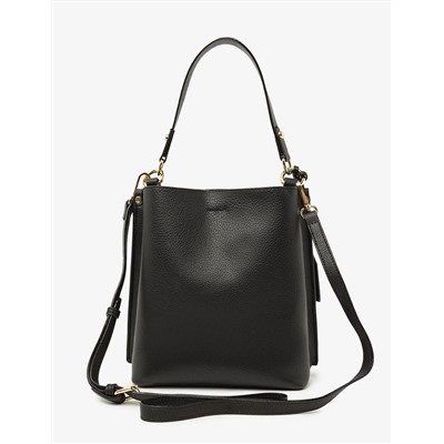 SOLID BUCKET BAG WITH CROSSBODY STRAP