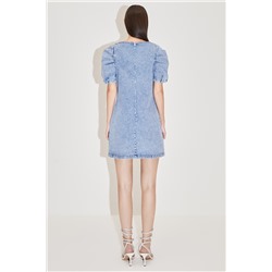 Vestido recto vaquero Azul claro