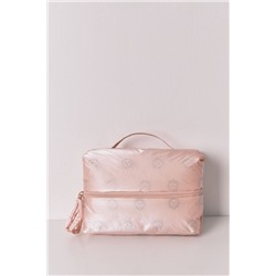 Neceser grande satinado acolchado rosa