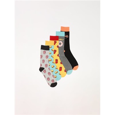 5-PACK OF PRINTED SOCKS