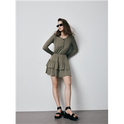 Minikleid mit Rüschen