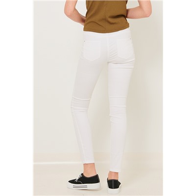 Pantalón recto Blanco