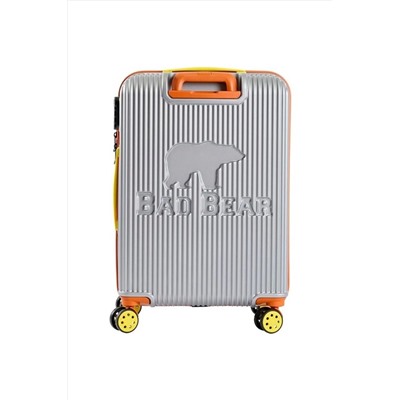 Bad Bear Logo Suıtcase Gri Orta Boy Valiz HBCV00004A2F4A