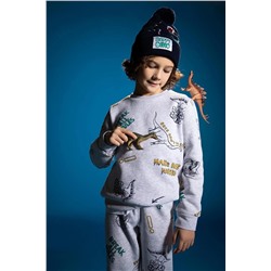 Defacto Erkek Çocuk Bisiklet Yaka Desenli Sweatshirt V9792A622WN
