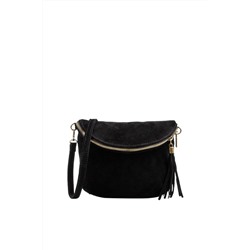 Bandolera de nobuk Negro - Firenze Artegiani