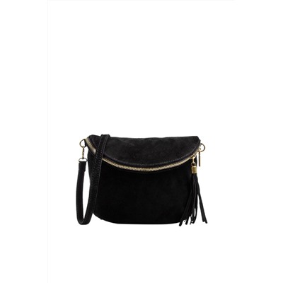 Bandolera de nobuk Negro - Firenze Artegiani