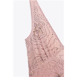 MIDI DRESS WITH BEADS
