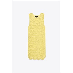 OPEN KNIT MINI DRESS