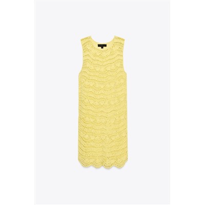 OPEN KNIT MINI DRESS