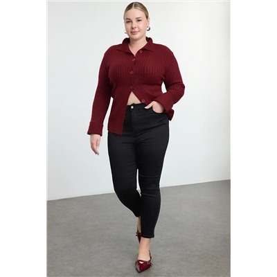 Siyah Yüksek Bel Esnek Skinny Jeans TBBAW23CJ00059