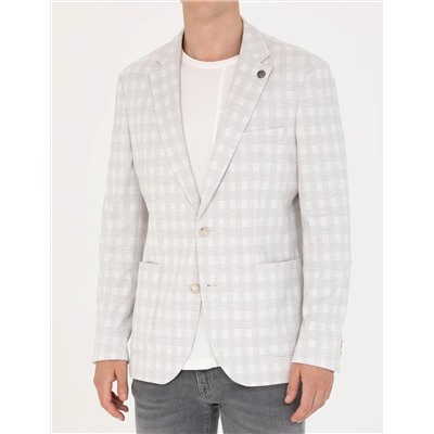 Açık Gri Slim Fit Ceket