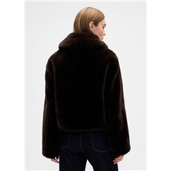 100% Recycled Relaxed Faux-Fur Jacket