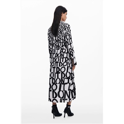Vestido midi lettering