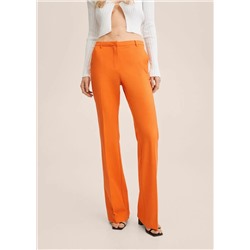 Pantalón recto fluido -  Mujer | MANGO OUTLET Melilla