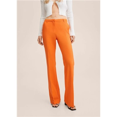 Pantalón recto fluido -  Mujer | MANGO OUTLET Melilla