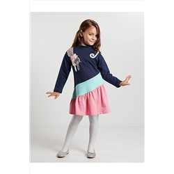 Denokids Beyaz Kedi Kız Elbise CFF-19S1-001