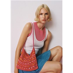 Bolso crochet detalle conchas