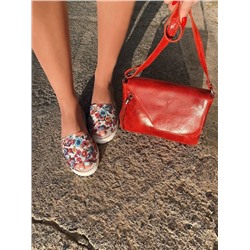 ZAPATOS · 2364-flores-rojo РАСПРОДАЖА 9 евро