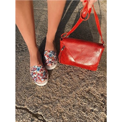 ZAPATOS · 2364-flores-rojo РАСПРОДАЖА 9 евро