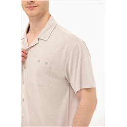 Erkek Taş Comfort Polo Yaka Tişört