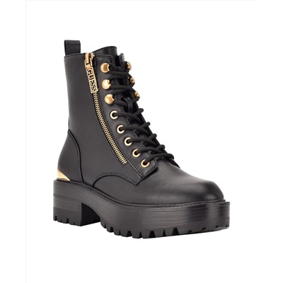 GUESS Women's Fearne Lug Sole Lace Up Bootie