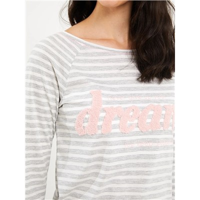 LC Waikiki Bisiklet Yaka Çizgili Uzun Kollu Kadın Pijama Takımı, LCW DREAM                                            
                                            Bisiklet Yaka Çizgili Uzun Kollu Kadın Pijama Takımı