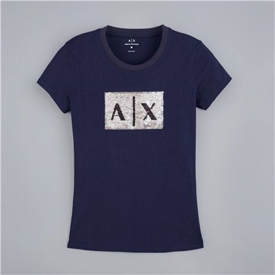 Облегающая футболка с пайетками ARMAN*I EXCHANGE ОРИГИНАЛ!