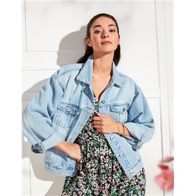 Damen Jeansjacke mit Brusttasche