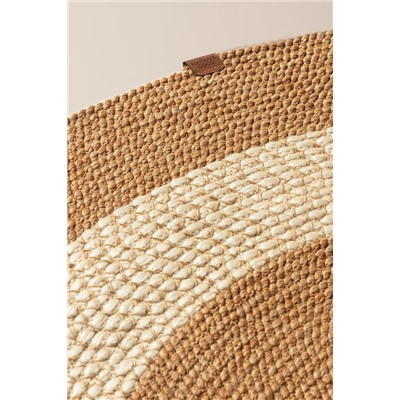Alsace Yuvarlak Kilim - Naturel/Krem - 120 cm