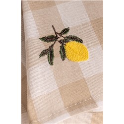 Citron 2'li Nakışlı Kurulama Bezi - Beyaz/Sarı