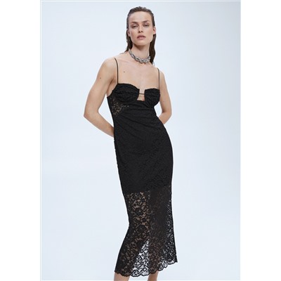 Vestido midi encaje